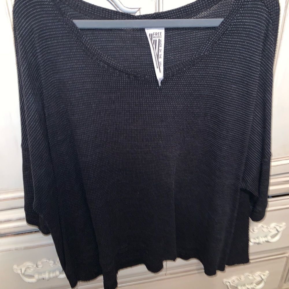 Free People we the free black oversized tee - L
